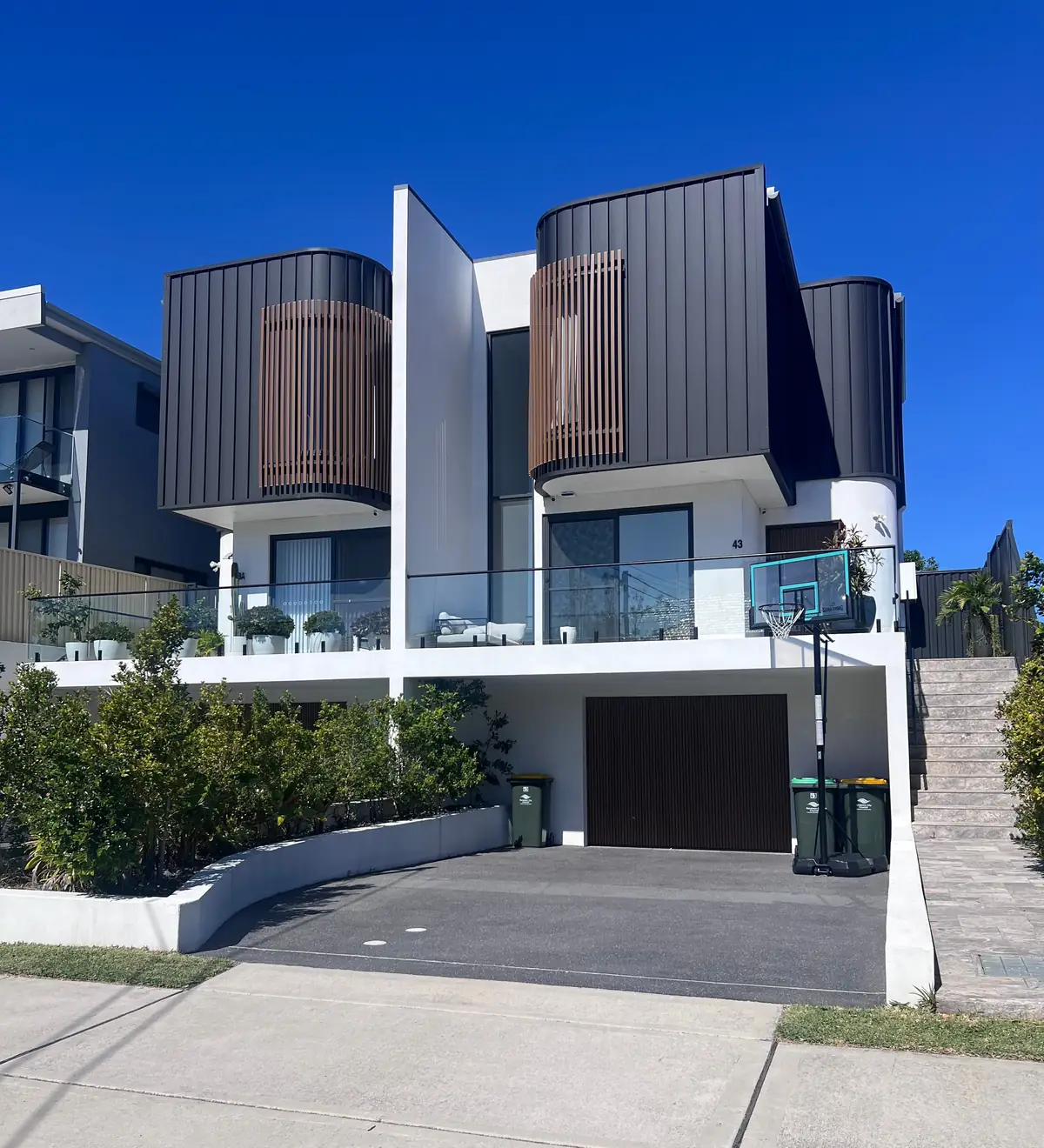 Modern Australian residential townhouses in a Sydney suburb